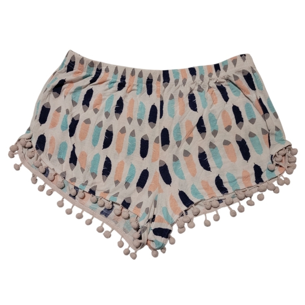 Pajama Drama Fringe Feathers and Pineapples Pajama Bottom Shorts Size Small - Picture 2 of 12